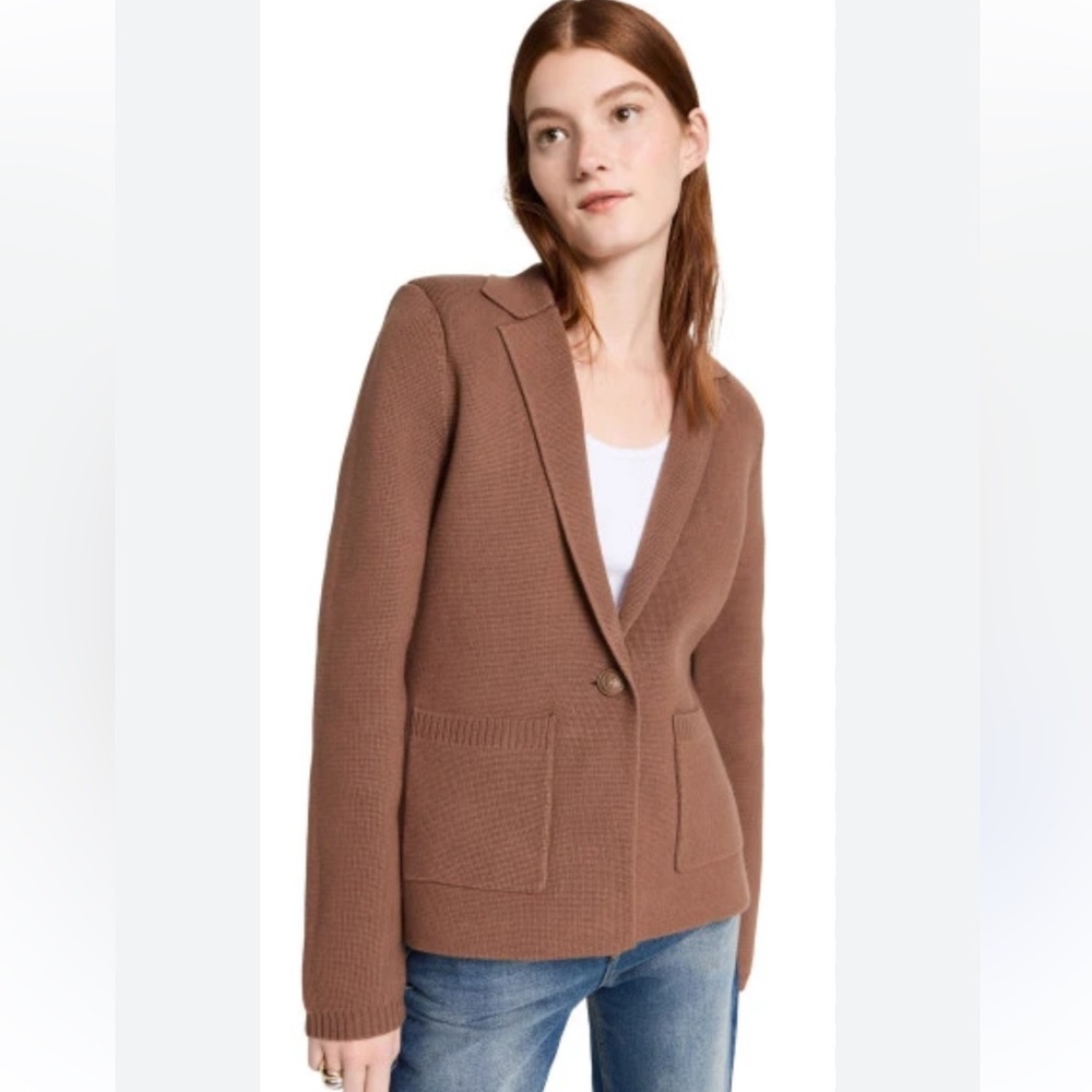 L'Agence Lacey Knit Blazer Acorn Brown